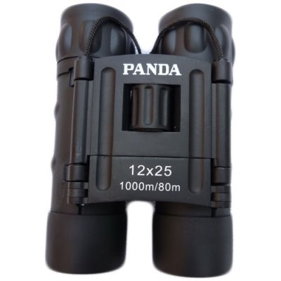 New Pocket-sized Binocular Telescopes - Panda 12x25 Green Film - Black